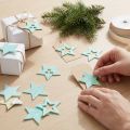 Ozdobné hviezdičky na ručné práce Mint samolepiaca penová guma 4cm 36 kusov | Floristik24.sk