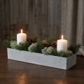 Ozdobná miska štvorcová sivá 32cm x 10,5cm V5cm | Floristik24.sk