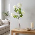Snehová guľa Umelá kalina vetva biele kvety L90cm | Floristik24.sk