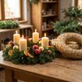 Slamený veniec Ø35cm prírodný - dekoratívny veniec na tvorenie a advent, sada 5 kusov | Floristik24.sk
