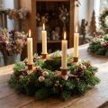 Svietnikové sviečky adventná hviezda hnedá Ø9,5cm 4ks | Floristik24.sk