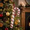 Deco Candy Cane Christmas Red White Striped H34cm | Floristik24.sk