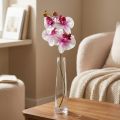 Orchidea Umelá Phalaenopsis 4 kvety Biela Ružová 72 cm | Floristik24.sk