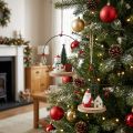 Ozdobný vešiak Santa Claus Snehuliak Hviezda V13cm 2ks | Floristik24.sk