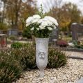 Náhrobná váza polyresinová váza s anjelským motívom na zasunutie V29cm | Floristik24.sk