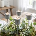 Zásuvný svietnik Shabby Chic sivý Ø3cm V8,5cm 8 ks | Floristik24.sk