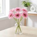 Umelé záhradné kvety gerbery, ružové, 47 cm, 6 kusov | Floristik24.sk