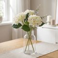Hydrangea Silk Flower Umelý kvet na dekoráciu stola Biela Zelená L44cm | Floristik24.sk