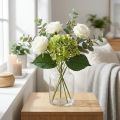 Umelá kvetinová dekorácia hortenzie Hodvábny kvet zelený L44cm | Floristik24.sk