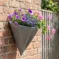Závesný hrniec sivý Kvetináč pre nástenné závesné svietidlo 30×17cm | Floristik24.sk