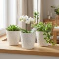 Kvetináč Keramický kvetináč Biely Ø11cm H11cm 3ks | Floristik24.sk