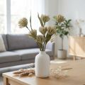 Umelá kvetina so 6 kvietkami posiatymi béžovo zeleným strapcom 3 H38 cm | Floristik24.sk
