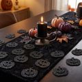 Dekorácie na Halloween v tvare tekvice, 4 cm, čierne, trblietavé, 72 kusov | Floristik24.sk