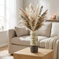Keramická váza na sušené kvety, krémová, sivozelená, V34 cm | Floristik24.sk
