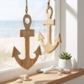 Kotva Dekorácia Vešiak Maritime Wood Juta Natural 15x25cm 2ks | Floristik24.sk