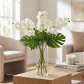 Orchidea krémovo-biela L57cm 6 ks | Floristik24.sk