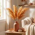 Umelá pampasová tráva oranžová sušená tráva 35 cm 4 ks | Floristik24.sk