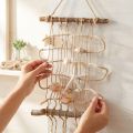 Nástenná dekorácia z jutovej rybárskej siete s mušľami, námornícka 25×55 cm | Floristik24.sk