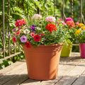 Hrniec “Irys” plastový terakota Ø33cm V27,5cm 1 ks | Floristik24.sk