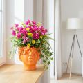 Plant Head Planter Bust Plant Pot Orange 13,5×13×14cm | Floristik24.sk