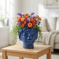 Plant Head Polyresin Bust Planter Blue 13,5×13×14cm | Floristik24.sk