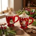 Vianočné poháre pohár Santa Claus keramický 10,5cm 2ks | Floristik24.sk