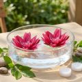 Umelá stolová dekorácia plávajúceho lekna fuchsia Ø15cm 2 ks | Floristik24.sk