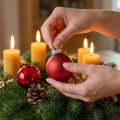 Vianočná guľa Ø4cm červená lesklá/matná 24 ks | Floristik24.sk