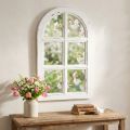 Drevená dekorácia shabby chic dekoračný rám okna drevený biely 29,5×48cm | Floristik24.sk