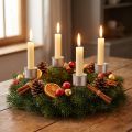 Svietnik paličkový svietnik adventný veniec 11cm 12 ks | Floristik24.sk