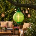 Lampion LED so solárnym 20cm zeleným | Floristik24.sk