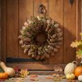 Šiškový veniec s machom Veľký veniec zo smrekových šišiek Ø45cm | Floristik24.sk