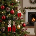 Sobík na zavesenie, vianočné ozdoby, ozdoby na vianočný stromček, drevené ozdoby na advent V13cm 8 ks | Floristik24.sk