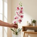 Orchidea Phalaenopsis umelé 9 kvetov biela fuchsiová 96cm | Floristik24.sk