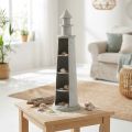 Lighthouse Shabby Chic krémová letná dekorácia Námorná Ø14,5 cm V51 cm | Floristik24.sk