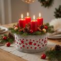 Adventná miska na rastliny, kvetináč s hviezdičkami, betónová dekorácia Ø20cm V11cm | Floristik24.sk
