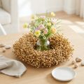 Boho ozdobný veniec, ľanový ozdobný veniec, prírodný veniec, suchý, Ø28cm | Floristik24.sk