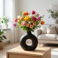 Váza Modern Ceramic Black Modern Oval 21×7×20cm | Floristik24.sk