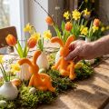 Dekoratívny veľkonočný zajačik z plastu, ideálny ako dekorácia a darček, 20 cm, 2 kusy | Floristik24.sk