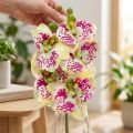Umelá vetvička orchidey Phaelaenopsis Zelená Ružová V49cm | Floristik24.sk