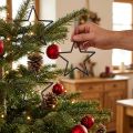 Dekoratívne čierne hviezdy na zavesenie, ozdoby na vianočný stromček, Ø12cm, sada 12 kusov | Floristik24.sk