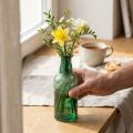 Mini váza sklenená fľaša váza váza na kvety zelená Ø6cm V17cm | Floristik24.sk