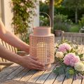 Ozdobný lampáš ružový kovový lampáš s rúčkou Ø18cm V29cm | Floristik24.sk