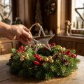 Vianočná dekorácia hviezda, adventná dekorácia, prívesok hviezda strieborná Š15,5cm | Floristik24.sk