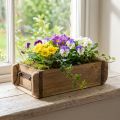 Drevený kvetináč v tvare tehly, recyklovateľný, 32×15×10cm | Floristik24.sk