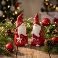 Figúrka Mikuláša Mikuláš červená, biela keramická V13,5cm 2ks | Floristik24.sk