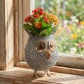 Kôš na rastliny sova vinič biely Ø14cm | Floristik24.sk