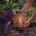 Ozdobný lampáš kovový s ružičkou Ø18cm V29cm | Floristik24.sk