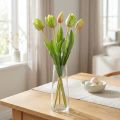 Umelé kvety tulipán zelený, jarný kvet 48 cm zväzok 5 ks | Floristik24.sk