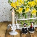 Floristik24 Jarná výzdoba, kovové lustre s kvetmi, svadobná výzdoba, svietniky, stolíky